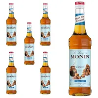 6 Flaschen | MONIN CARAMEL SUGAR FREE | 1,0L je Flasche | Intensiver Geschmack