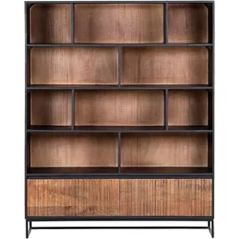 GUTMANN FACTORY Raumteilerregal 120 x 40 x 150 cm Schwarz