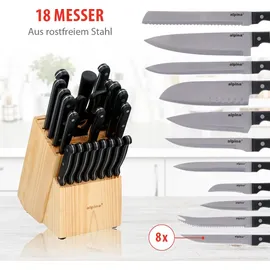 Alpina Messerblock 22tlg. - schwarz
