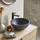 Tikamoon Rundes Waschbecken Micha aus Terrazzo Black