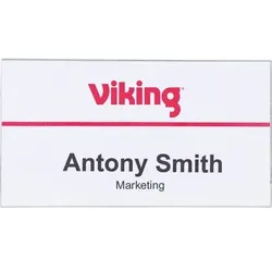 Viking Namensschilder Kombiklemme 7,5 x 4 cm Kunststoff 50 Stück