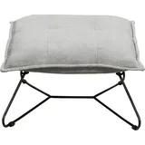 ed exciting design Hocker ED EXCITING DESIGN "Vico", grau, B:69cm H:42cm T:80cm, 92% Polyester, 8% Polyamid, Hocker, Hocker, mit Design-Gestell aus schwarzem Metall, in Cord