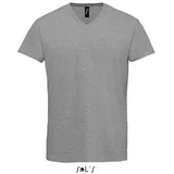 Sols Teamsport SOLS Schweres Herren V-Ausschnitt T-Shirt 02940 grey melange XL
