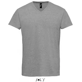 Sols Teamsport SOLS Schweres Herren V-Ausschnitt T-Shirt 02940 grey melange XL