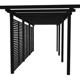 PLUS Pergola Cubic, BxTxH: 238x664x217 cm, Doppelpergola, 3 Module inkl. Tokyozäunen schwarz