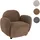 Mendler Sessel HWC-P33 Chenille 86 x 77 x 86 cm Braun