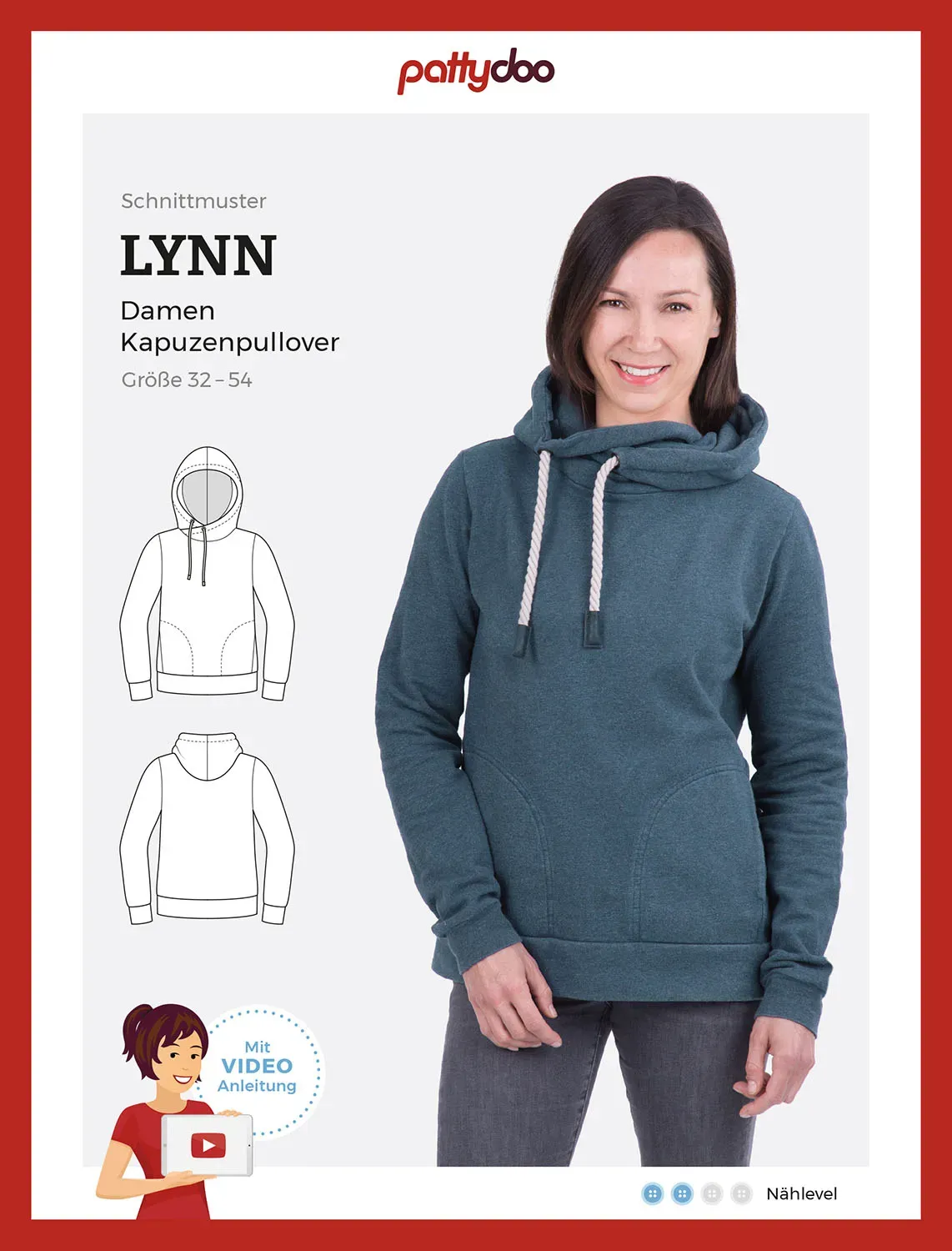 Pattydoo Papierschnittmuster Kapuzenpullover Lynn