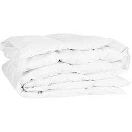 Beliani Bettdecke Weiß Mikrofaser 135 x 200 cm Extra Warm Ganzjahresdecke Vier-jahreszeiten Steppdecke Steppbett Monochromatisch Paspel Schlafzimmer