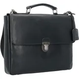 LEONHARD HEYDEN Roma Aktentasche Leder 37 cm Laptopfach schwarz