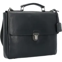 LEONHARD HEYDEN Roma Aktentasche Leder 37 cm Laptopfach schwarz