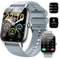 Smartwatch mit Telefonfunktion, 1,85" Herren Damen , 110+ Sportmodi IP68 Wasserdicht Sportuhr, Fitnessuhr mit Herzfrequenz Schlafmonitor Android iOS