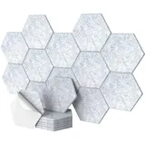 Relaxdays Akustikplatten Hexagon grau 18 St. 30 x 26 cm