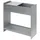 Ferm Living Lager Plant Box mit Shelf 60 x 30 cm Grau/Silber
