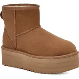 UGG Australia UGG Damen. 1134991 Lederstiefel W Classic Mini Platform Chestnut braun 36 3 bis 5 cm, Keine, Lässig