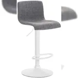 CLP Barhocker Hover Stoff 60 x 60 x 100 cm Hellgrau/Metall Matt Weiss