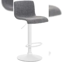 CLP Barhocker Hover Stoff 60 x 60 x 100 cm Hellgrau/Metall Matt Weiss