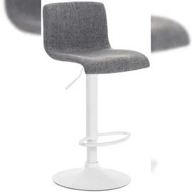CLP Barhocker Hover Stoff 60 x 60 x 100 cm Hellgrau/Metall Matt Weiss
