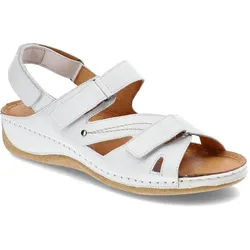Weiße Sandalen Pollonus Bequeme Damenschuhe, 39