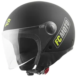 FC-Moto Square-RS Jet Helm, zwart-geel, L Voorman