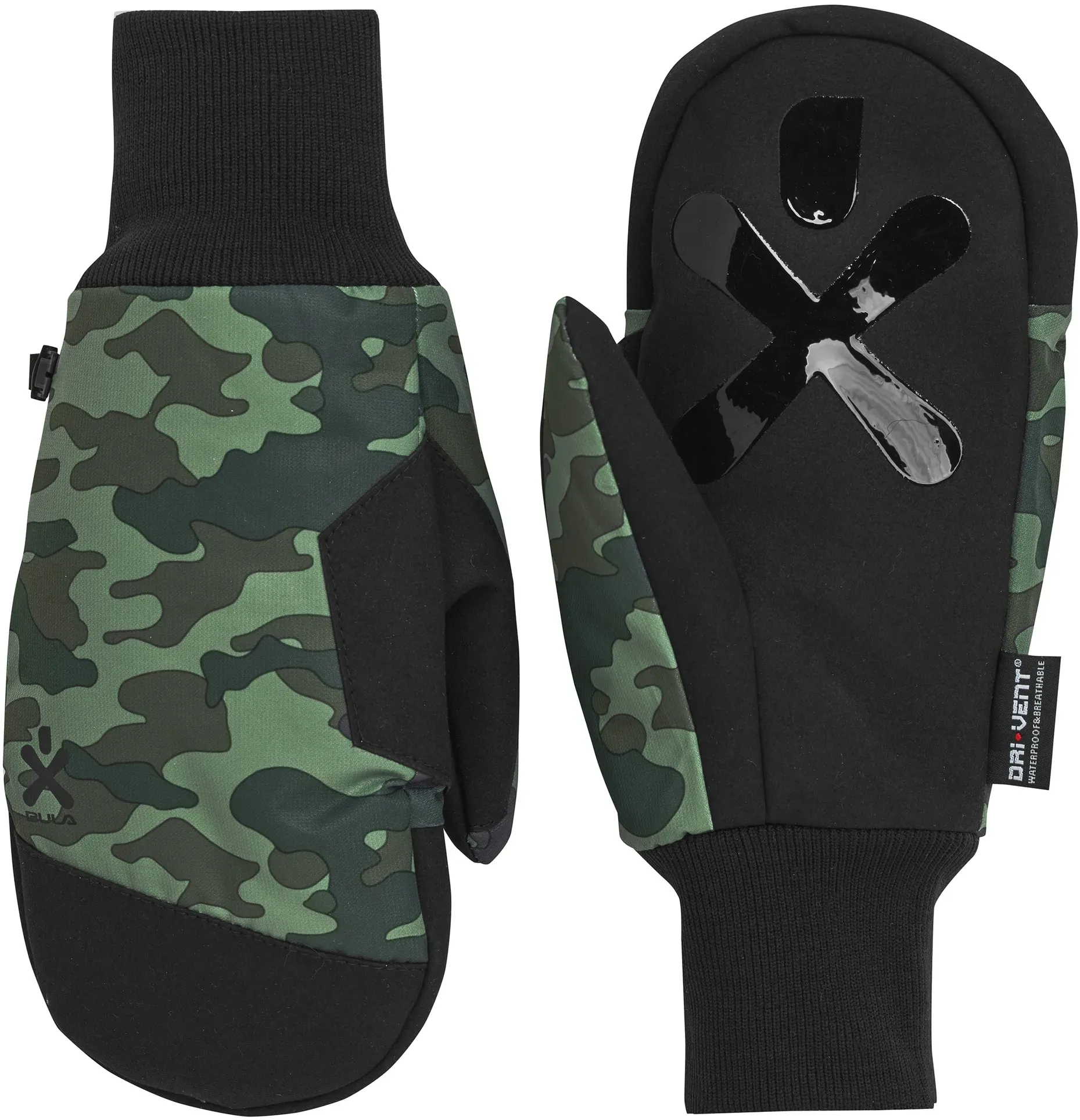 Fäustlinge BULA, Herren, Gr. S, grün, 100% Polyester, Handschuhe Fäustlinge, mit tollem Military-Muster