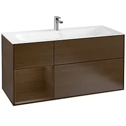 Villeroy und Boch Finion Waschtischunterschrank G060GNGN 119,6x59,1cm, Emotion, Regal links Walnut veneer, Walnut veneer
