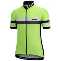Airtracks Herren Fahrradtrikot Kurzarm Pro Line Radtrikot Jersey Bike Shirt Atmungsaktiv Schnelltrocknend Reflektierend Größen XS S M XL XXL - neon - M - M