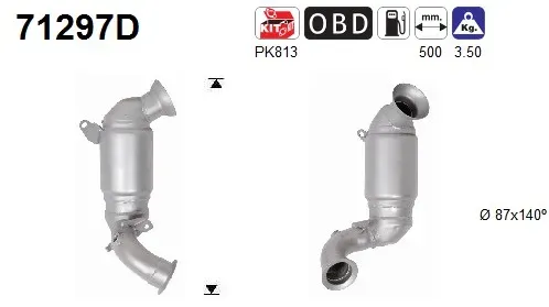 AS Katalysator 71297d für Mercedes