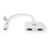 Nedis USB Multi-Port-Adapter - USB 3.1 Gen1 | USB-CTM Stecker 2x USB-A | 1000 Mbps 0.20 m Rund Vergoldet