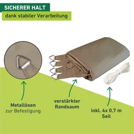 WINDHAGER Sonnensegel Cannes taupe 3 x 4 m
