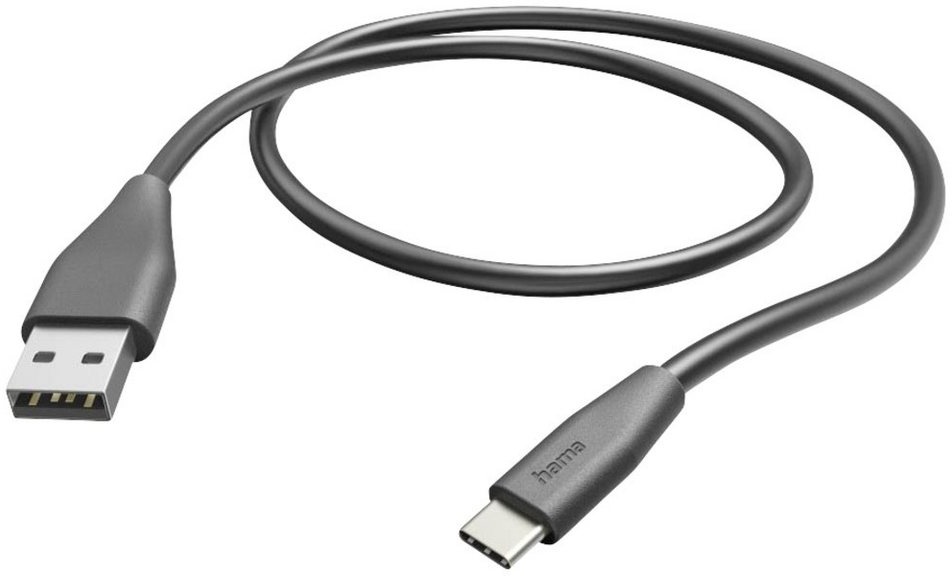 Hama Hama USB-Ladekabel USB 2.0 USB-A Stecker, USB-C® Stecker 1.50 m Schwar USB-Kabel, (1.50 cm) schwarz