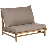 Beliani Gartenstuhl 102 x 85 x 74 cm Braun/Beige