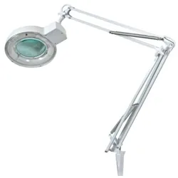 Velleman Lupenleuchte, Klemmfuß, Gelenkarm, Linsenkappe, Lampe 22 W, Vergrößerung 2.25x, weiß