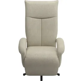 sit&more TV-Sessel Zoe 74 x 112 x 82 cm Beige mit Kopfteilverstellung & 360° Drehfunktion