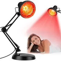 Cozion Rotlichtlampe Wärmelampe 150W Infrarotlampe Wärmelampe Infrarotlicht-Rotlicht-Wärmelampen Infrarotlichtlampe Wärmestrahler Temperatur einstellbar mit Timer