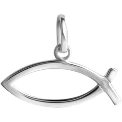 Ketten-Anhänger FIRETTI "Schmuck Geschenk Silber 925 Halsschmuck Anhänger Fisch", silber (silberfarben), Schmuckanhänger, Damen, Silber 925 (Sterlingsilber), 0,56 g