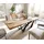 DeLife Esstisch Edge Akazie Natur Spider Flachstahl Schwarz Live-Edge - Hellbraun/Braun