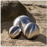 Köhko 3er Edelstahlkugeln-Set-07 Ø 12-18-24 cm Dekokugel aus gebürstet-matten