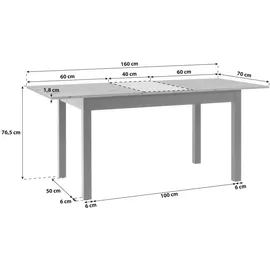 Die Möbelfundgrube Coburg 120 x 76,5 x 70 cm braun/schwarz