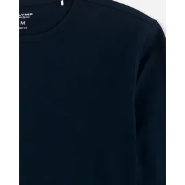 Olymp Langarmshirt "Casual", Herren, Gr. S, blau (marine), Obermaterial: 60% Baumwolle, 40% Modal, Rundhals, Shirts Langarmshirt