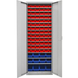 ADB Stahlschrank 40833 lichtgrau 71,0 x 30,0 x 195,0 cm, aufgebaut