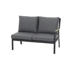 Siena Garden Gartensofa 2-Sitzer Londra , grau , Maße (cm): B: 124,5 H: 87,5 T: 74