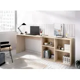 Dmora Schreibtisch Mulaz Eiche - Braun