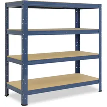 shelfplaza HOME 115x60x23 cm Schwerlastregal in blau mit 4 Böden und 175 kg Traglast pro Boden