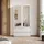 lookway Kleiderschrank HANA SS-90 2-türig 90 x 200 cm Kunststoff Holznachbildung Weiß
