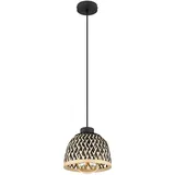 GLOBO Bambus 1-flg. 20 cm rund schwarz matt