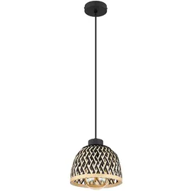 GLOBO Bambus 1-flg. 20 cm rund schwarz matt