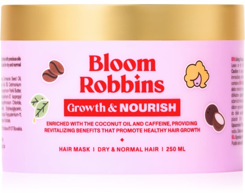 Bloom Robbins Growth & Nourish nährende Haarmaske für alle Haartypen 250 ml
