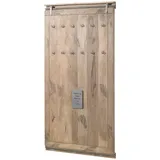 MASSIVMOEBEL24.DE Wandgarderobe Mango 100 x 8 x 190 cm Beige