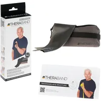 Thera-Band Theraband Fitnessband 2,5 m in Reißverschlusstasche, Schwarz, Besonders