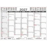 Korsch Verlag Tafelkalender A4 2027: 14 Monate auf Vorder- und Rückseite I Ferientermine und Feiertage